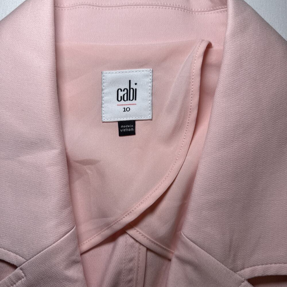 CAbi Womens Size 10 Grace Pink Blazer Mid Length Structured 3 Button Jacket NWOT - Picture 2 of 16